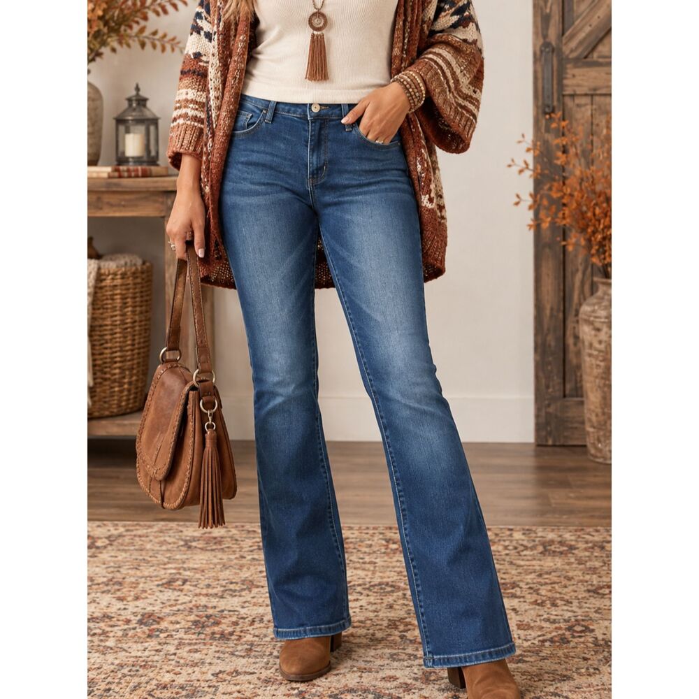 Sonoma Goods For Life Women's 12 Bootcut Jeans Stretch Medium Wash Denim